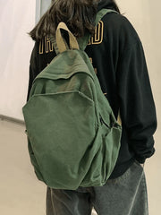 Vintage Wash College School Backpack