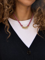 Bubble Letter Custom Paracord Necklace - Red