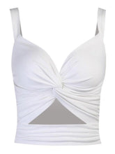 Twisted Cutout Crop Tank Top