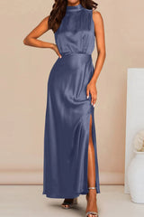 Celebrities Elegant Solid Solid Color Halter A Line Dresses(5 Colors)