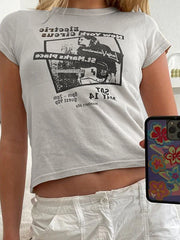 90S Tv Show Graphic Baby Crop Top