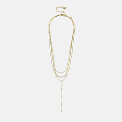 Carina Lariat Layered Necklace - Gold