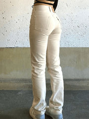 90S Vintage Straight Boyfriend Jeans