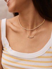 Bubble Letter Custom Necklace - Extra Small Bubble Letter
