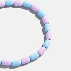 Brighten Up Enamel Beaded Bracelet - Cotton Candy