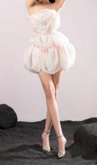 Flower Bud Rainbow Mini Dress