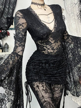 Witchy Goth Floral Lace Top