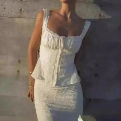 Elegant Mermaid Dress Two Pieces Set