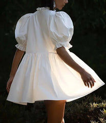 Casual O-Neck Short Sleeve Loose Dress