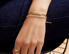 Custom Cord Bracelet - Gold