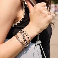 Brighten Up Enamel Beaded Bracelet - Licorice Twist