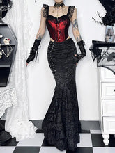 Floral Darkness Long Skirt