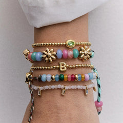 Crystal Beaded Bracelet - Blush