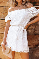 Elegant Solid With Belt Off The Shoulder A Line Dresses