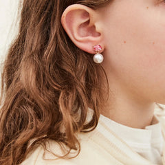 Candy Heart Kids' Earring Set - Pink