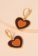 Heart-Shaped Pendant Earrings