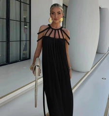 Lace Up Hollow Out Long Evening Party Gowns