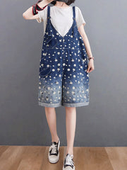 You'Re Destiny Printed Romper Short Dungarees