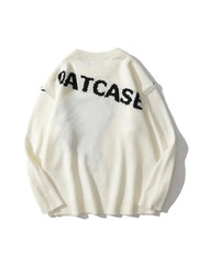 Colorblock Heart Unisex Knit Sweater