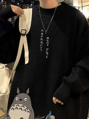 Men'S Cartoon Long Sleeve Knit Sweater