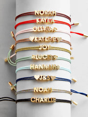 Custom Cord Bracelet - Light Blue