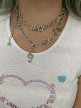 Rhinestone Decor Charm Necklace