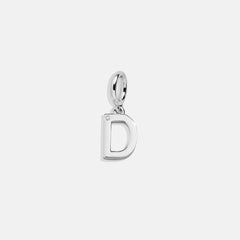 Classic Silver Initial Cluster Charm - D
