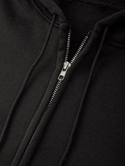 Men'S Patch Star Zip Up Hoodie