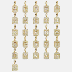 Block Pavé Initial Cluster Charm - Y