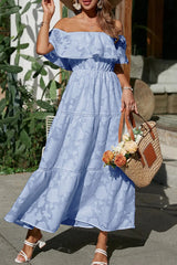 Sweet Elegant Solid Lace Off The Shoulder A Line Dresses(4 Colors)