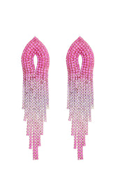 Full Diamond Tassel Earrings