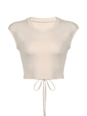Tie Strap Cropped Tank Top