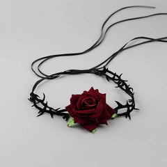 Rose Camellia Gothic Choker