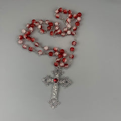 Gothic Beaded Cross Necklace