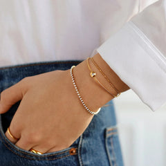Catherine Waterproof Bracelet Set - Gold/Pavé