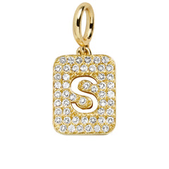 Block Pavé Initial Cluster Charm - S