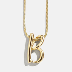Classic Script Initial Necklace - Classic Script