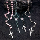 Gothic Cross Heart Necklace