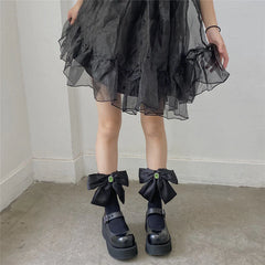 Aesthetic Lolita Bow Socks C0218