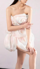 Flower Bud Rainbow Mini Dress