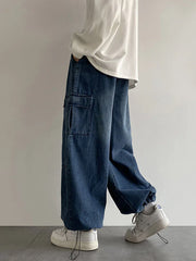 Men'S Vintage Loose Cargo Jeans