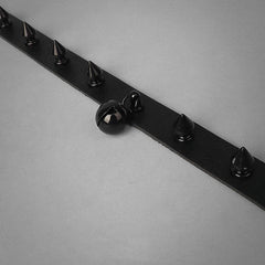 Black Rivet Bell Choker