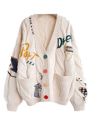 Embroidery Knit Cardigan