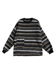 Men'S Pocket Striped Knit Sweater