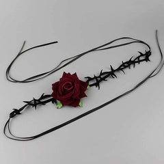 Rose Camellia Gothic Choker