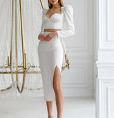 2 Piece Suits Cropped Top & Midi Skirt Sexy