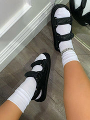 Pu Double Velcro Sandals