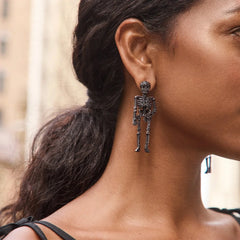 Bone-A-Fide Hottie Earrings - Black