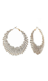 Gold Diamante Hoop Earrings
