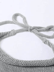 Tie Back Knitted Bandeau Top